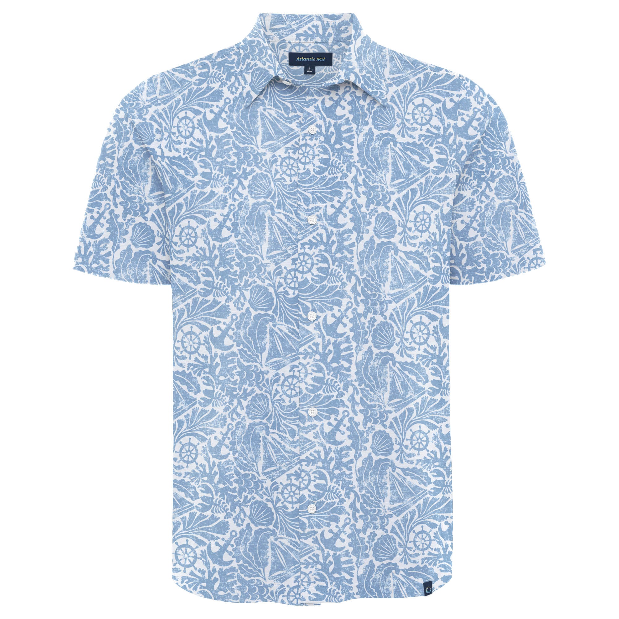 Sunset Button Down in Sea Life Clear Sky