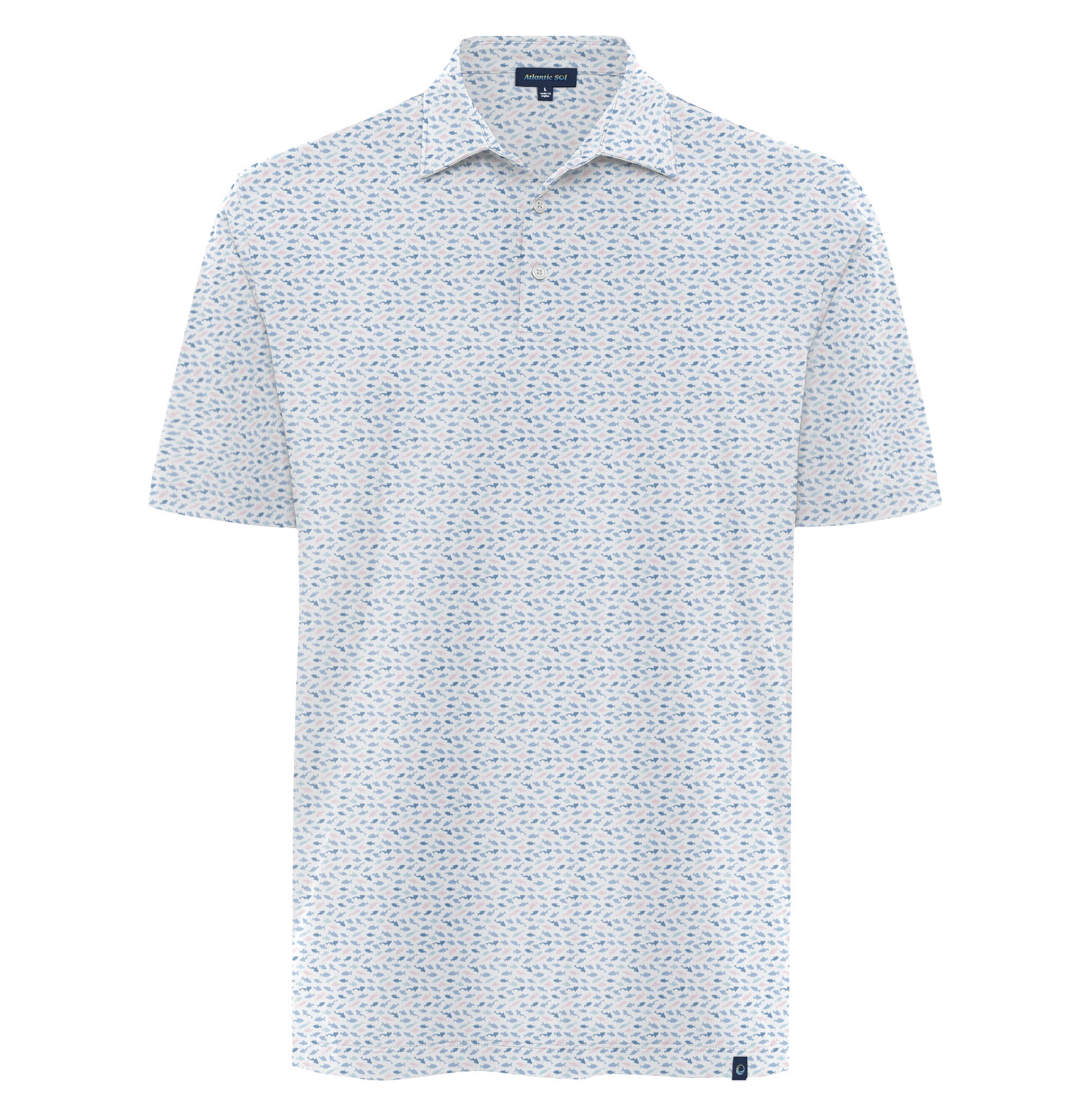 Island Polo in Multi Fish Pink Dogwood