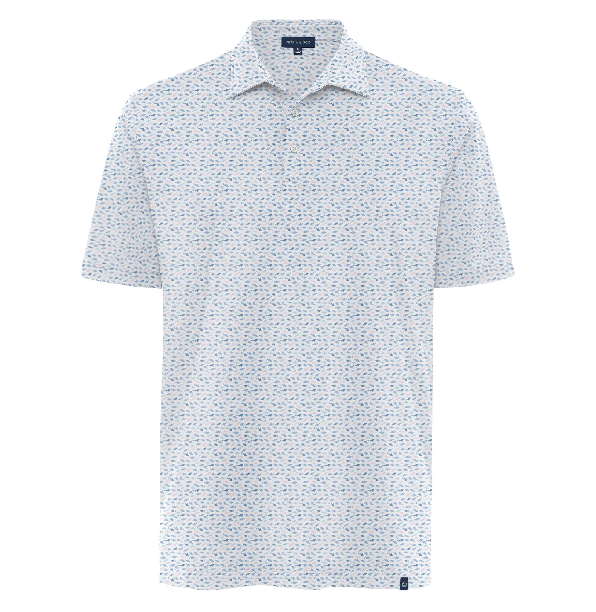 Island Polo in Multi Fish Pink Dogwood