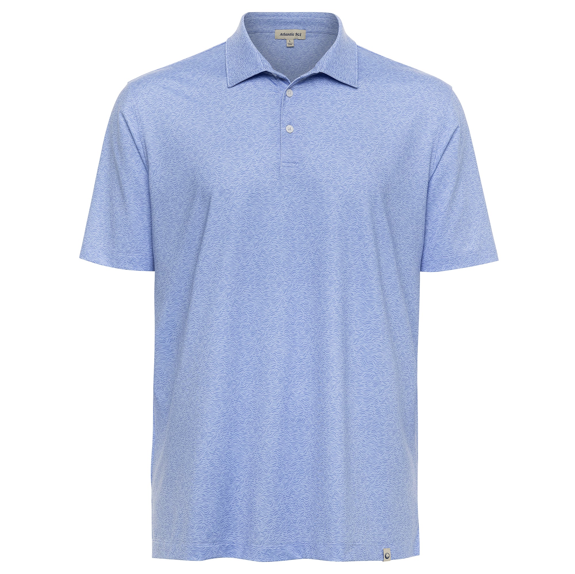 Island Polo - Mini Wave Print Blue